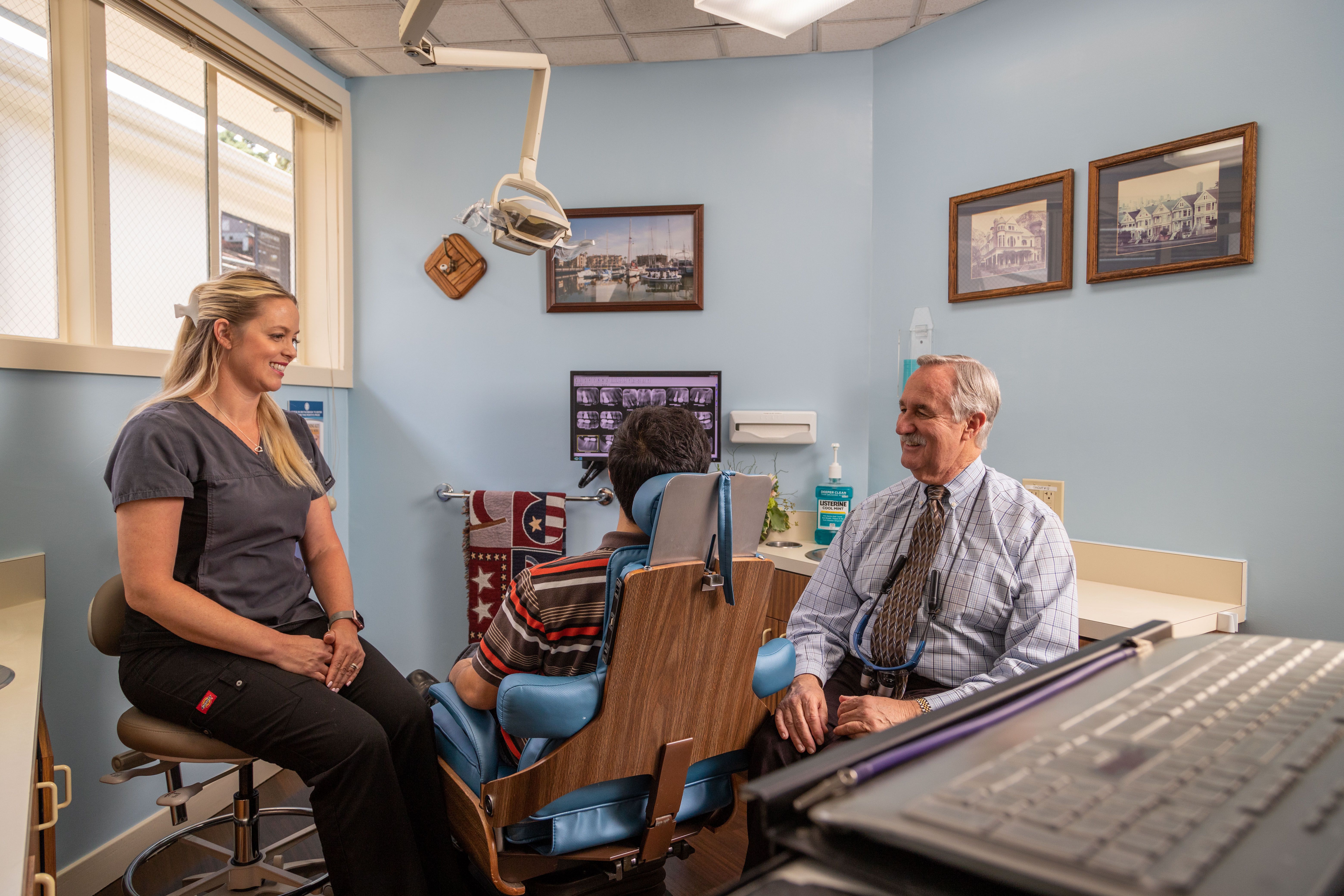 Dr. Olson during consultation